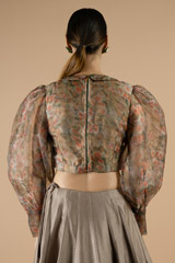 Organza puffed sleeve blouseDSC08644 copy